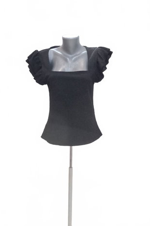 Damen -T-ShirtAmisuohne Aufdruck,farbeschwarz,größeXL