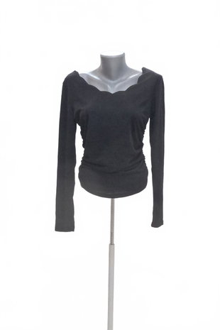 Damen -T-ShirtSheinohne Aufdruck,farbeschwarz,größe40