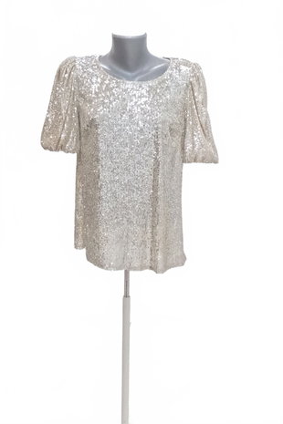 Damen -T-ShirtF&Fohne Aufdruck,farbesilber,größe38