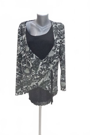 Damen -T-ShirtGenesisohne Aufdruck,farbegeblümt,größe46
