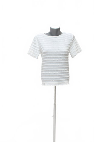 Damen -T-ShirtF&Fohne Aufdruck,farbeweiss,größeM