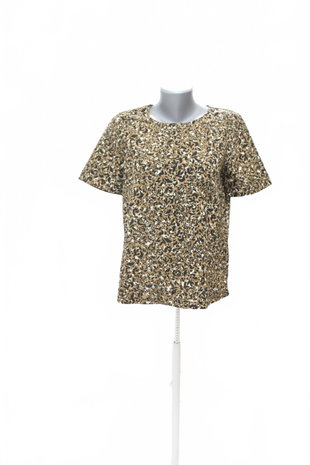 Damen -T-ShirtVero Modaohne Aufdruck,farbeanimal-print,größeS