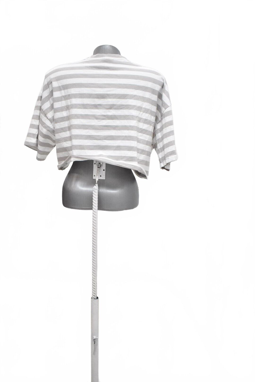 Damen -T-ShirtCroppohne Aufdruck,farbegestreift,größeS