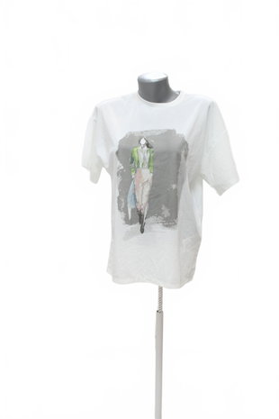 Damen -T-ShirtOnlymit Aufdruck,farbeweiss,größeS
