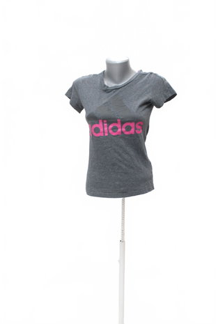 Damen -T-ShirtAdidasmit Aufdruck,farbegrau,größe32