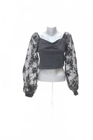 Damen -T-ShirtSheinohne Aufdruck,farbeschwarz,größeL