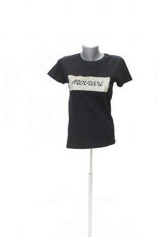 Damen -T-ShirtGenesismit Aufdruck,farbeschwarz,größeM