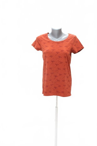 Damen -T-ShirtGinamit Aufdruck,farbebraun,größe36