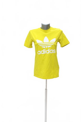 Damen -T-ShirtAdidasmit Aufdruck,farbegelb,größe36