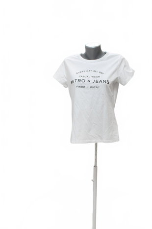 Damen -T-ShirtRetromit Aufdruck,farbeweiss,größeS