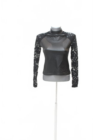 Damen -T-ShirtSheinohne Aufdruck,farbeschwarz,größe36