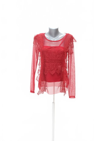 Damen -T-ShirtOrsayohne Aufdruck,farberot,größe34