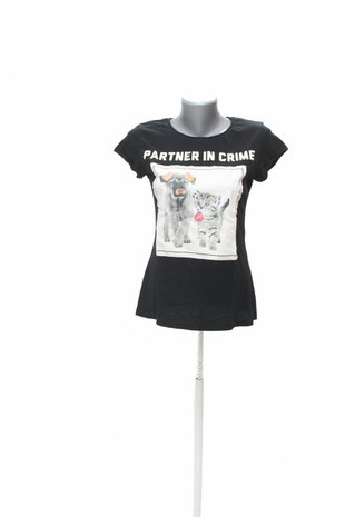 Damen -T-ShirtGenesismit Aufdruck,farbeschwarz,größeS