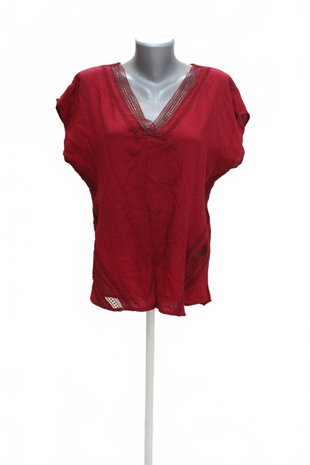 Damen -T-ShirtOrsayohne Aufdruck,farberot,größeL