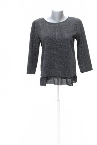 Damen -T-ShirtCamaieuohne Aufdruck,farbeschwarz,größeM