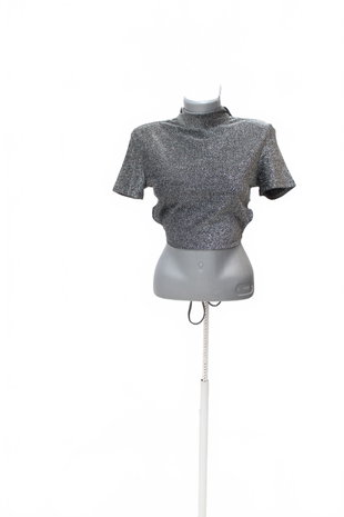 Damen -T-ShirtTerranovaohne Aufdruck,farbesilber,größeS