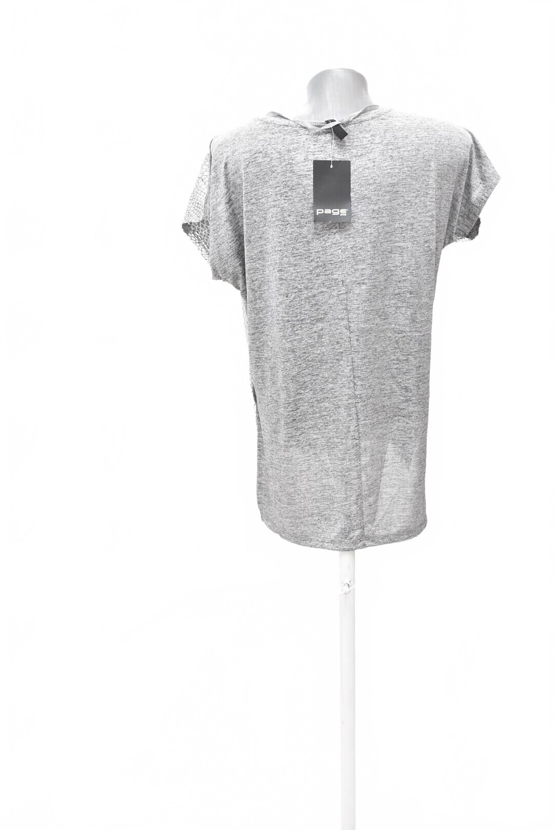 Damen -T-ShirtPage Oneohne Aufdruck,farbesilber,größeM